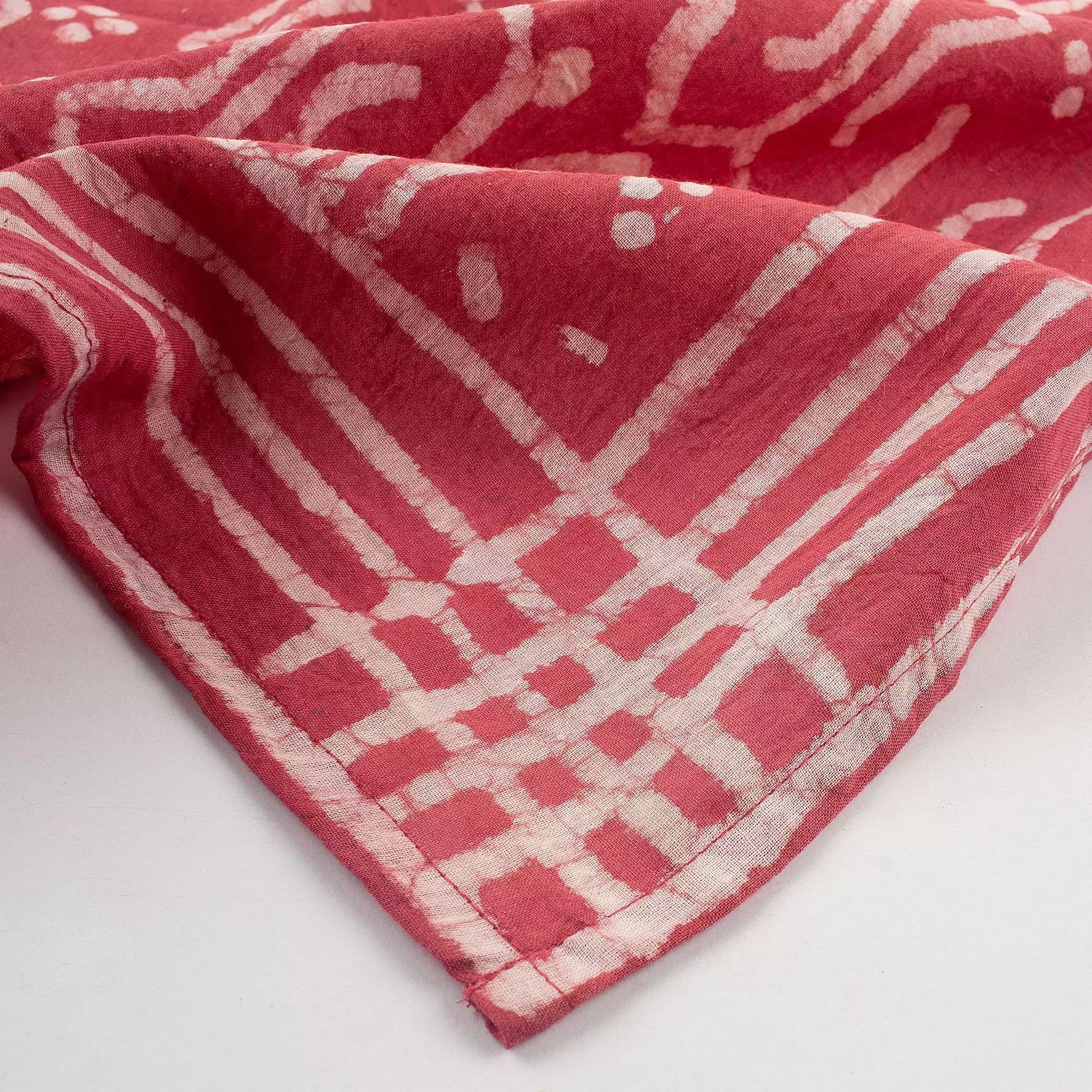 Red Cotton Hand Block Print Bandana for Women & Men 614